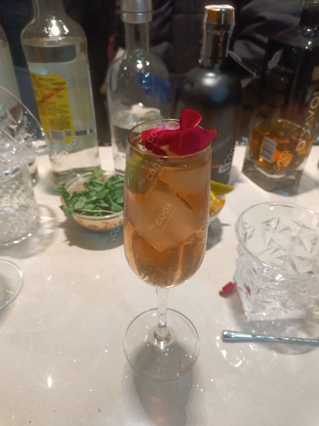 Delicious Rose Wine Cocktail prepared by COOX