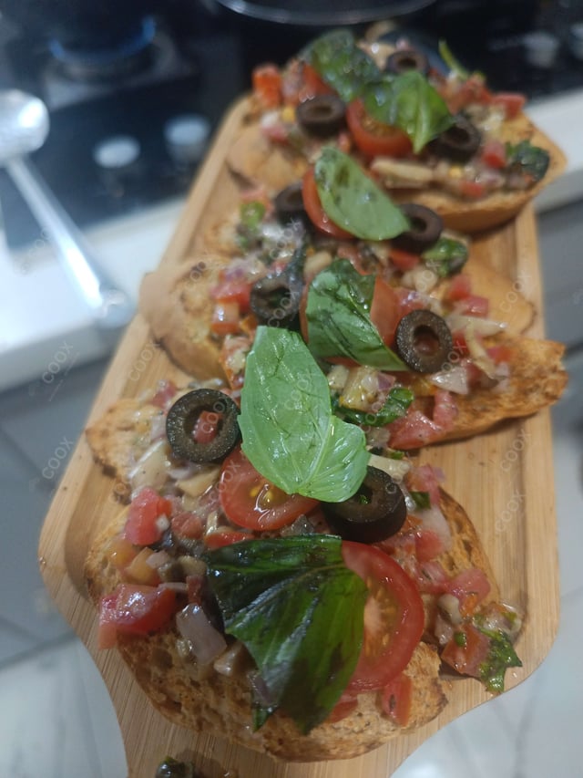 Delicious Tomato Mushroom Bruschetta prepared by COOX