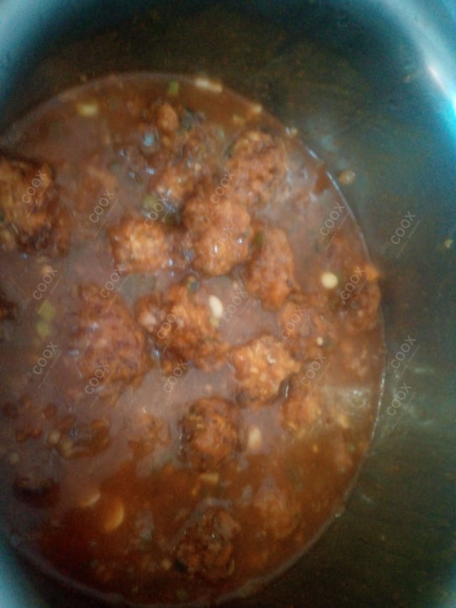 Delicious Veg Manchurian (Gravy) prepared by COOX