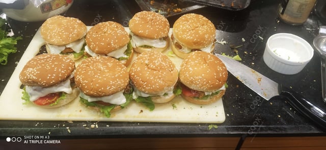 Delicious Chicken Tikka Burgers prepared by COOX