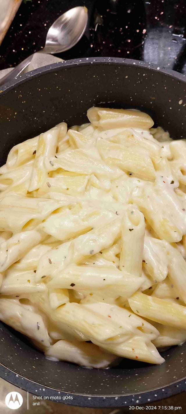 Delicious Pasta in White Sauce prepared by COOX