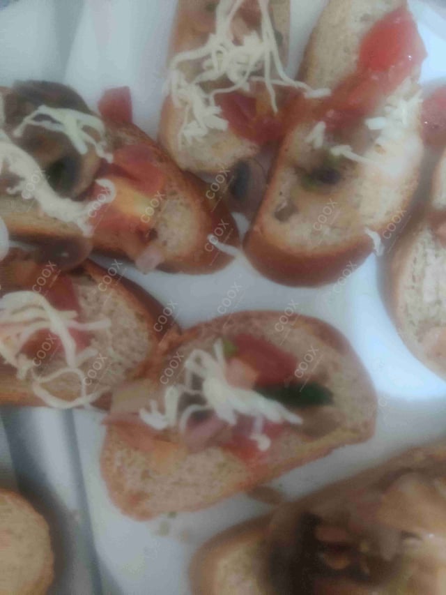 Delicious Tomato Mushroom Bruschetta prepared by COOX