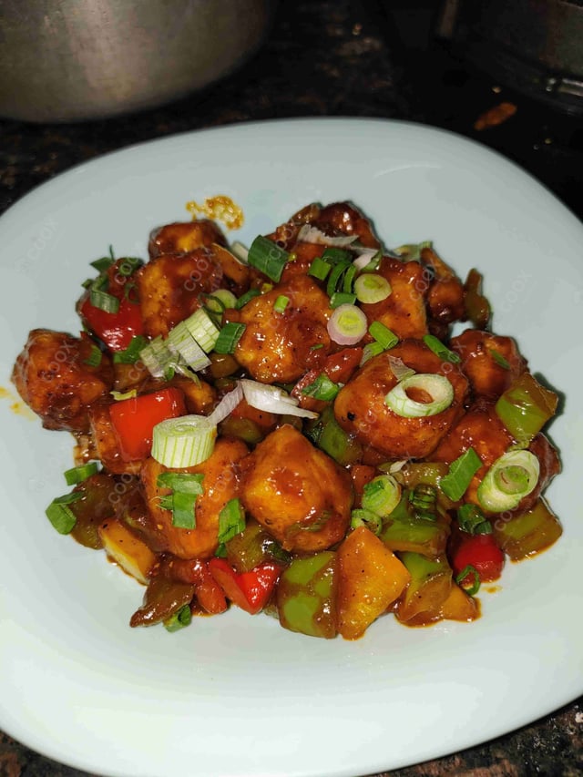 Delicious Chilli Paneer (Dry) prepared by COOX