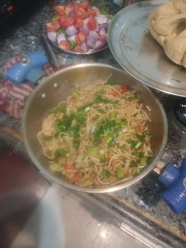 Delicious Veg Hakka Noodles prepared by COOX