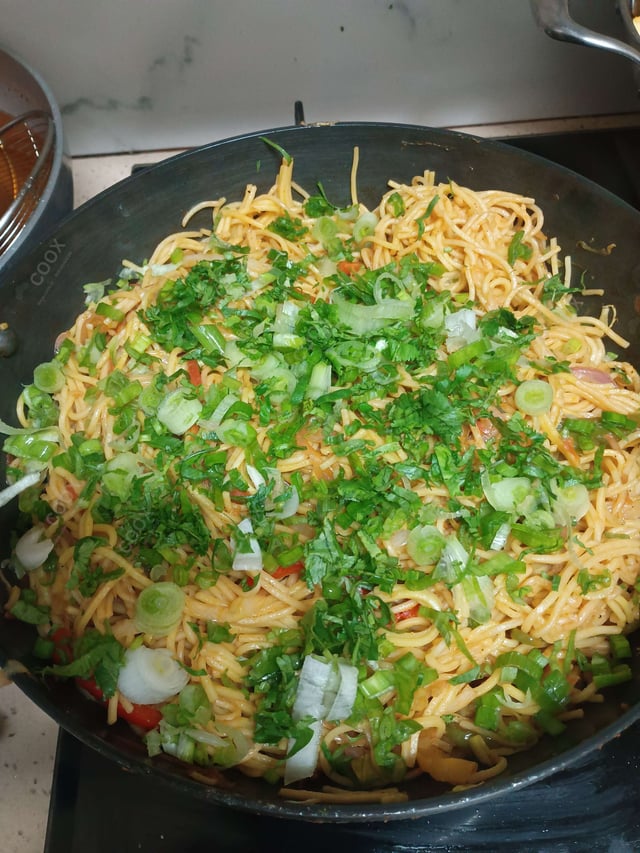 Delicious Veg Hakka Noodles prepared by COOX