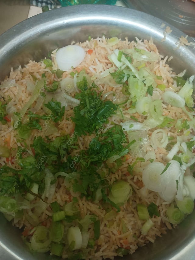 Delicious Veg Fried Rice prepared by COOX