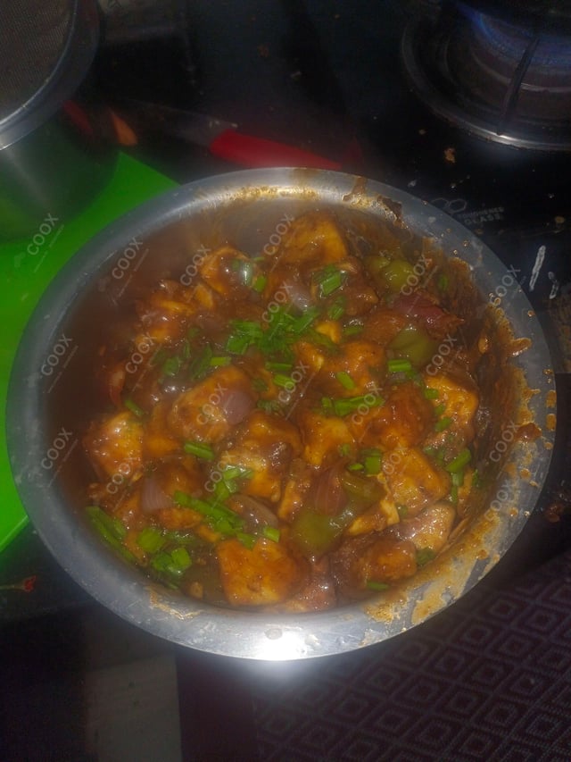 Delicious Chilli Paneer (Dry) prepared by COOX