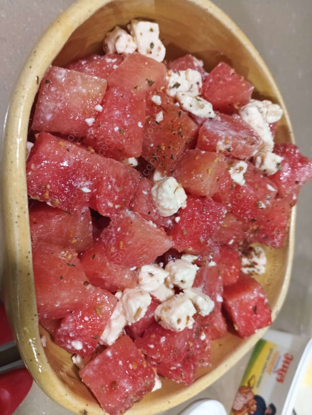 Delicious Watermelon Feta Salad prepared by COOX