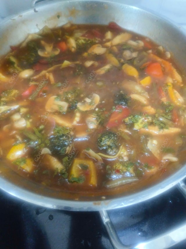 Delicious Mix Veg in Hot Garlic Sauce prepared by COOX