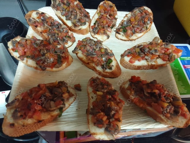 Delicious Tomato Mushroom Bruschetta prepared by COOX