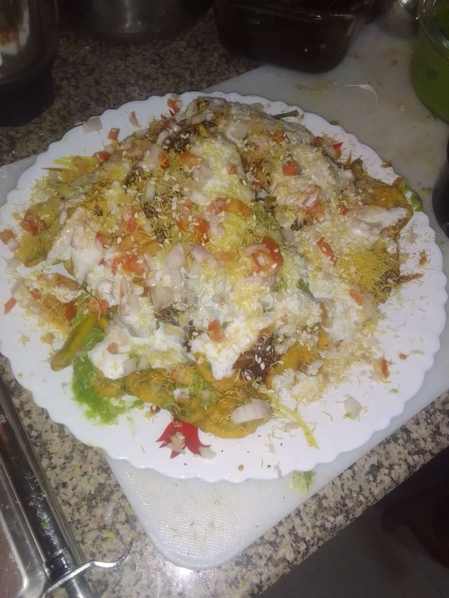 Delicious Palak Papdi Chaat prepared by COOX