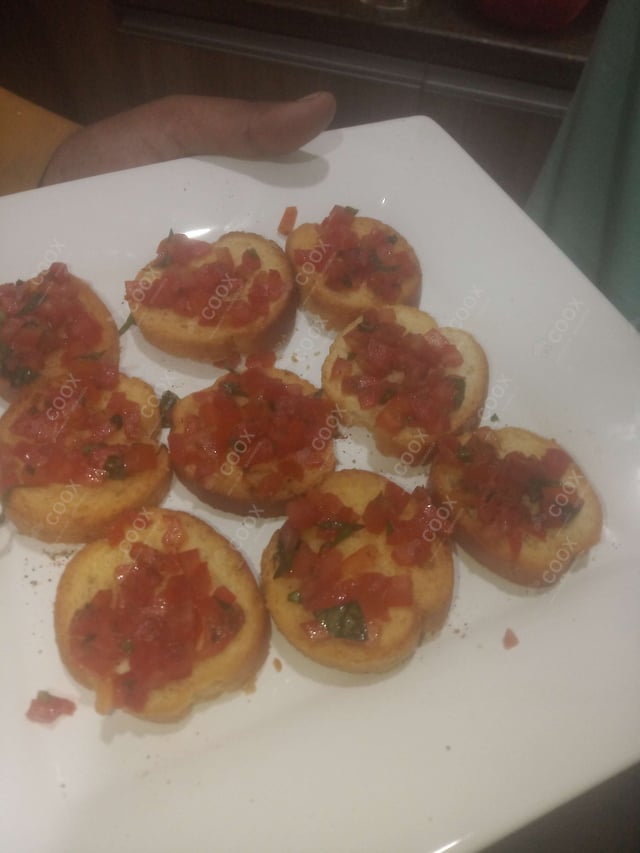 Delicious Tomato Mushroom Bruschetta prepared by COOX