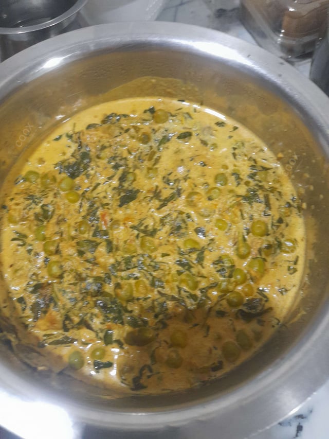 Delicious Methi Matar Malai prepared by COOX