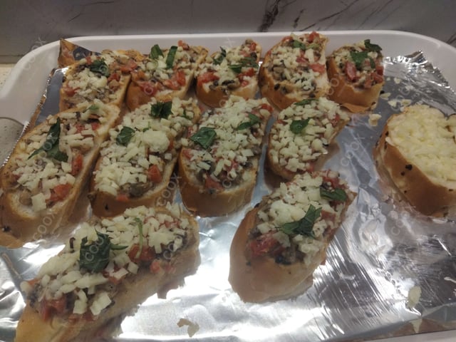 Delicious Tomato Mushroom Bruschetta prepared by COOX