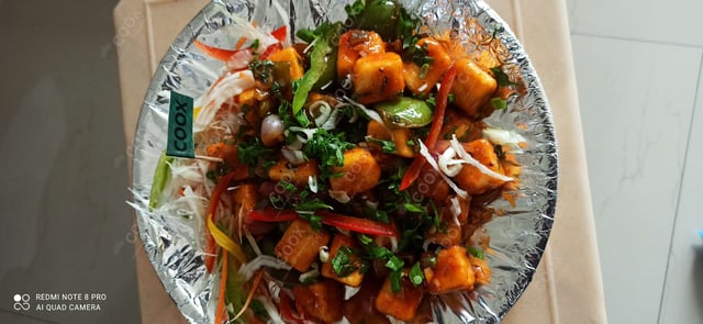 Delicious Chilly Paneer (Dry) prepared by COOX